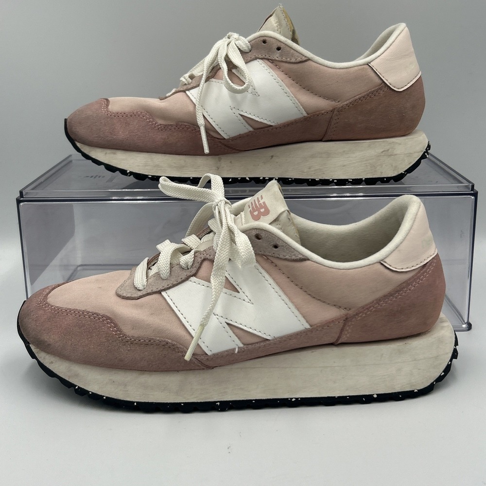 New Balance 237 Womens Size 7 Pink Suede Athletic Sneakers Shoes WS237DP1
